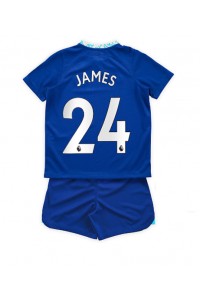 Chelsea Reece James #24 Babyklær Hjemme Fotballdrakt til barn 2022-23 Korte ermer (+ Korte bukser)